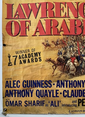 Lot 266 - LAWRENCE OF ARABIA (1962) UK quad film poster,...