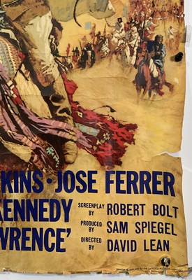 Lot 266 - LAWRENCE OF ARABIA (1962) UK quad film poster,...