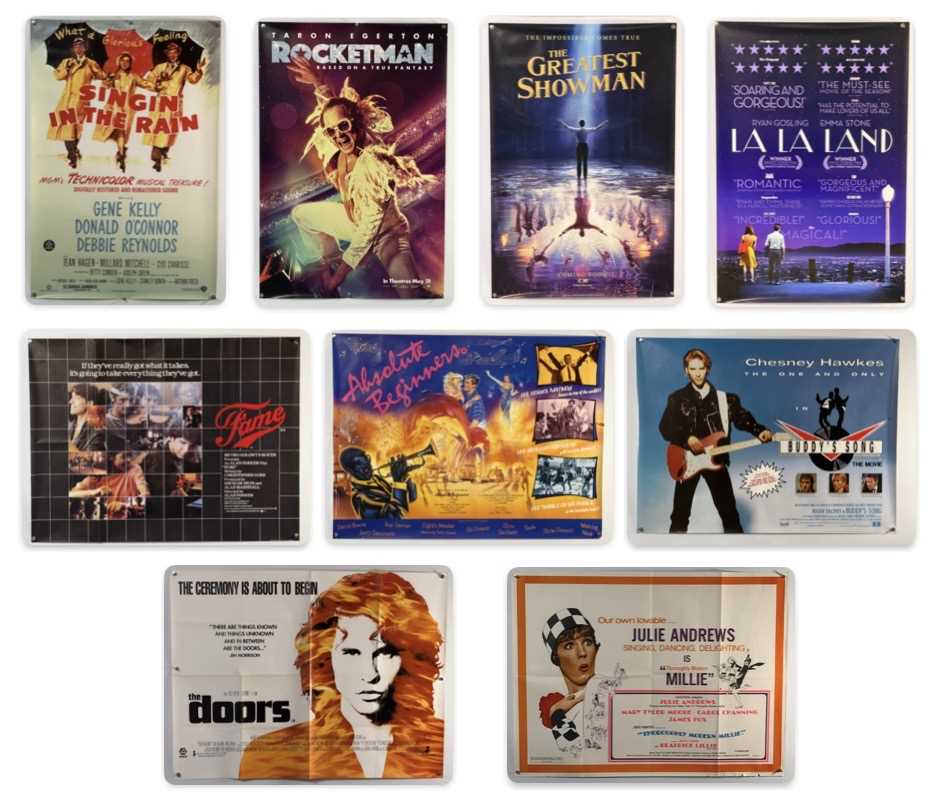 Lot 36 - A collection of musical film posters...