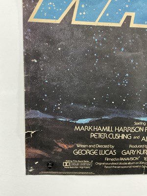 Lot 440 - STAR WARS (1977) UK Quad film poster featuring...