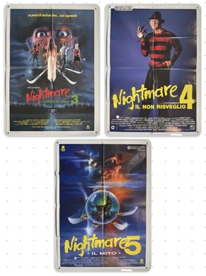 Lot 495 - A NIGHTMARE ON ELM SHEET trio of Italian one...