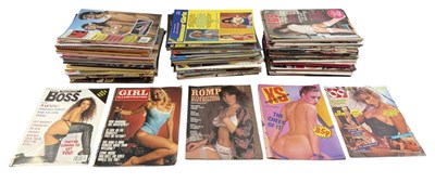 Lot 614 - A collection of mixed of adult magazines,...