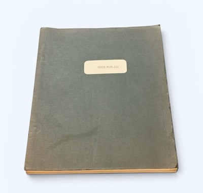 Lot 102 - Original shooting script for the cult classic...