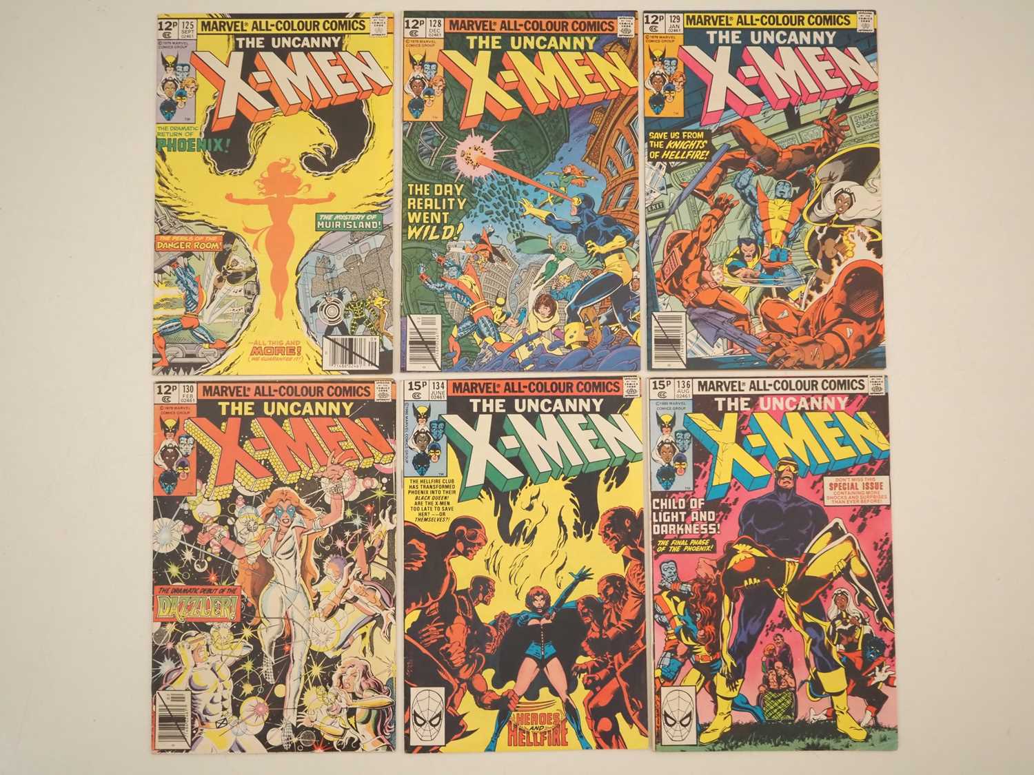 Lot 29 - UNCANNY X-MEN #125, 128, 129, 130, 134, 136 (6...