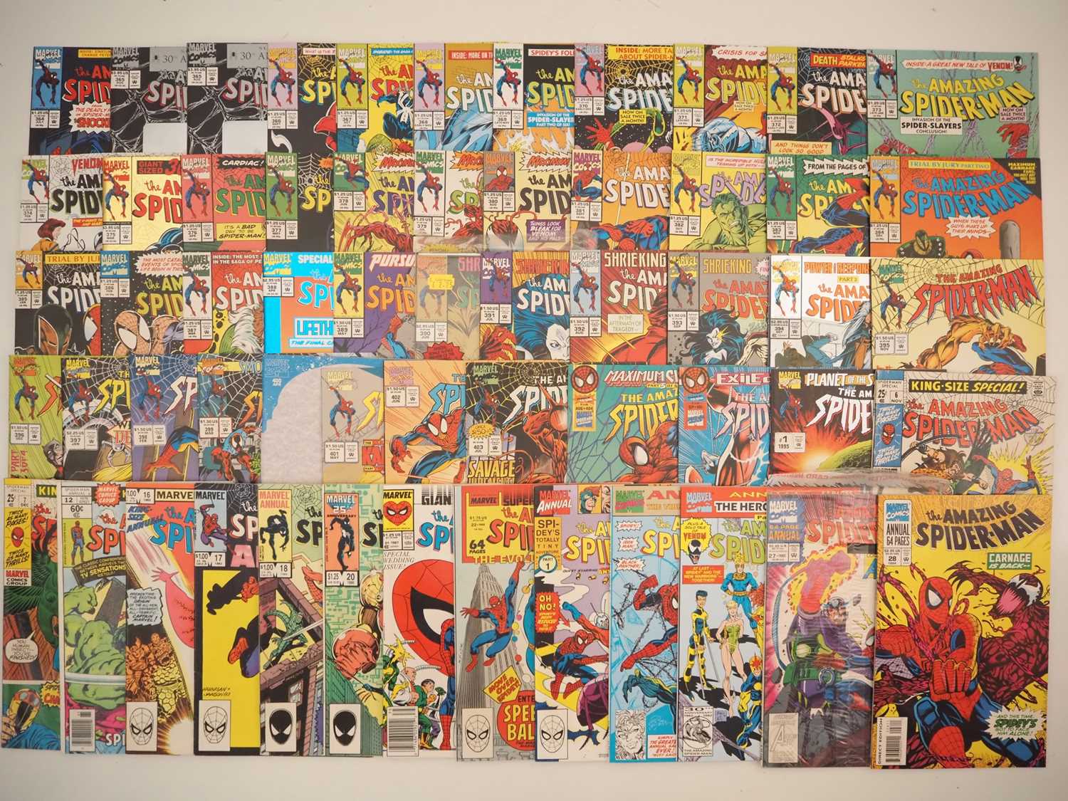 Lot 44 - AMAZING SPIDER-MAN #364-405 + AMAZING...