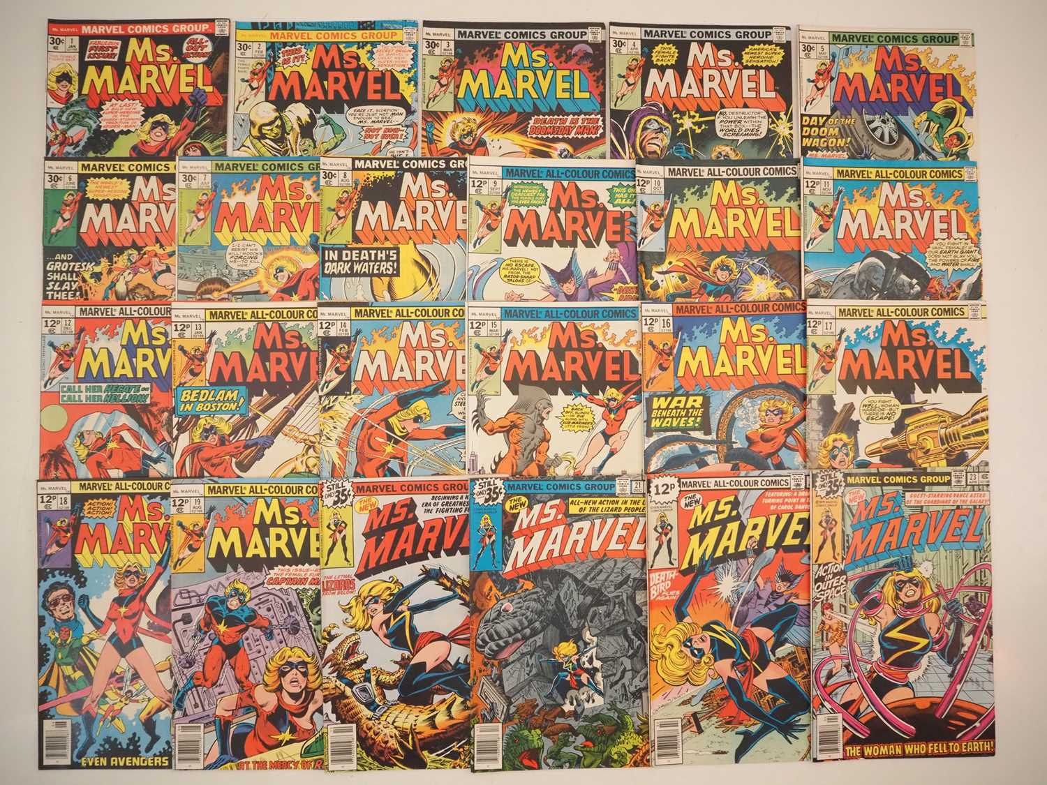 Lot 48 - MS. MARVEL #1 to 23 (23 in Lot) - (1977/79 -...