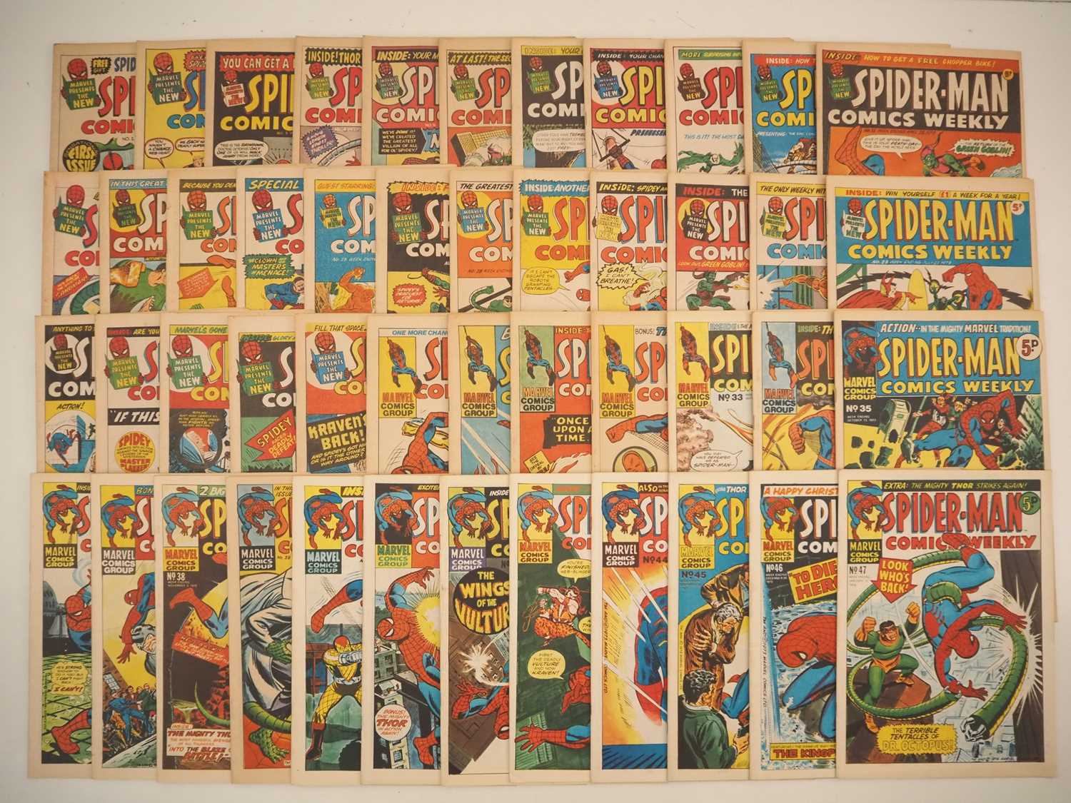 Lot 73 - SPIDER-MAN COMICS WEEKLY #1 to 47 (47 in Lot) -...