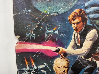Lot 454 - STAR WARS (1977) UK quad, pre-Oscars film...