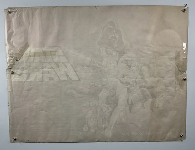 Lot 454 - STAR WARS (1977) UK quad, pre-Oscars film...