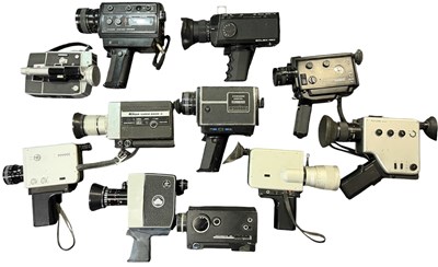 Lot 595 - Group of vintage Super 8 movie cameras by...