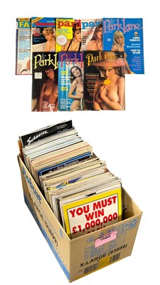 Lot 619 - A collection of vintage adult magazines, mixed...