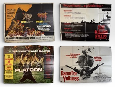 Lot 256 - A small group of UK quad film posters for War...