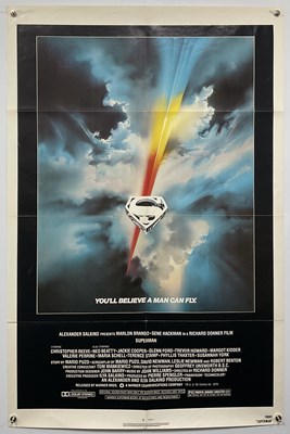 Lot 409 - SUPERMAN (1978) US one sheet with Bob Peak...