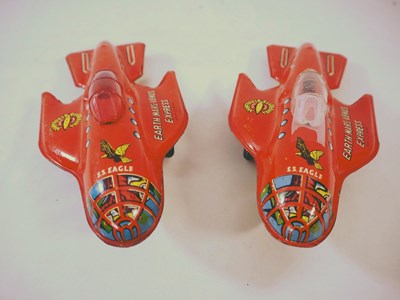 Lot 4 - METTOY - Pair of unboxed DAN DARE Spaceship...