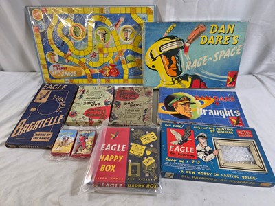 Lot 25 - A group of DAN DARE and EAGLE COMIC related...