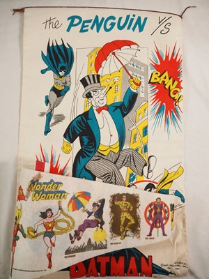 Lot 63 - BATMAN AND ROBIN - a pair of vintage banner /...