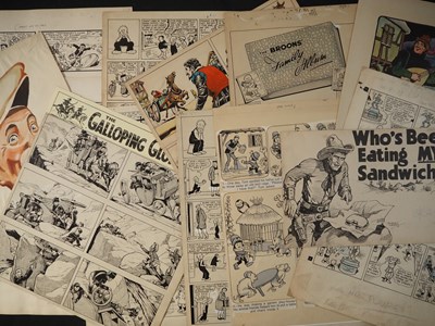 Lot 74 - A mixed portfolio of original comic art,...