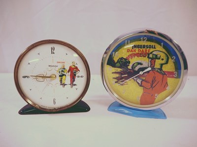 Lot 137 - Pair of vintage alarm clocks, both DAN DARE...