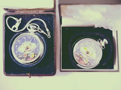 Lot 145 - Pair of vintage DAN DARE automaton pocket...