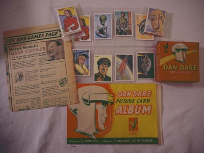 Lot 163 - CALVERT group of 1950s DAN DARE tooth powder...