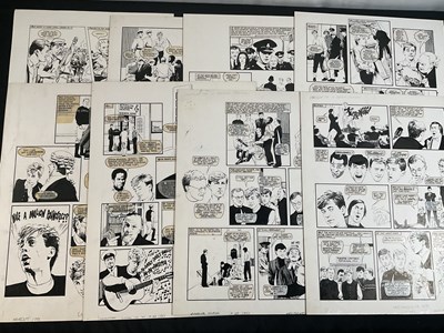 Lot 246 - HAIRCUT 100 - 9 pages of original comic book...