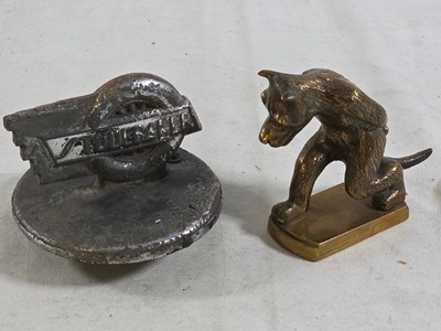Lot 271 - Pair of vintage car hood items comprising a...