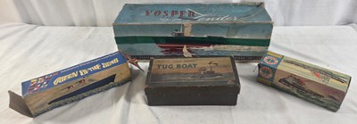 Lot 282 - Group of boxed vintage boats by SCALEX, PIPPIN...