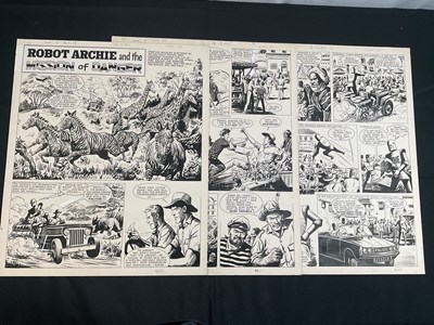 Lot 318 - ROBOT ARCHIE - 3 consecutive pages of original...