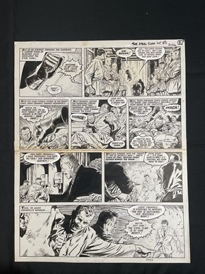 Lot 320 - THE STEEL CLAW - 11 pages of black/white...