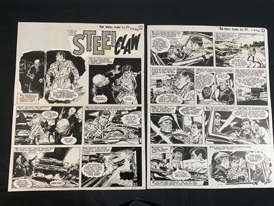 Lot 321 - THE STEEL CLAW - 2 pages of black/white...