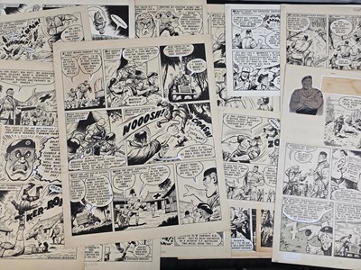 Lot 337 - CAPTAIN HURRICANE 17 pages of original comic...