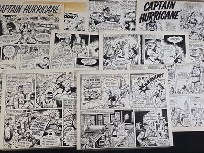 Lot 338 - CAPTAIN HURRICANE 20 pages of original comic...