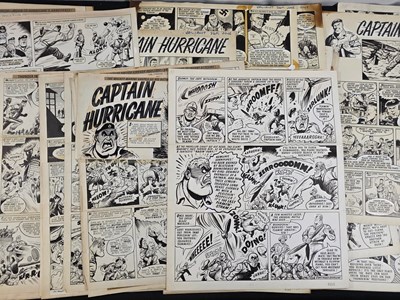 Lot 339 - CAPTAIN HURRICANE circa 30+ original comic...