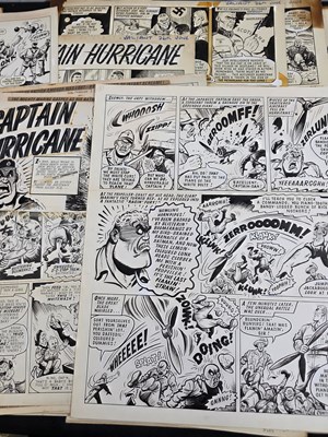 Lot 339 - CAPTAIN HURRICANE circa 30+ original comic...