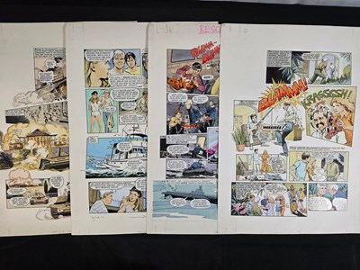 Lot 342 - THE A-TEAM - 4 pages of original comic book...