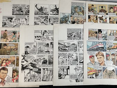 Lot 360 - AIRWOLF - 8 pages of original comic book art...