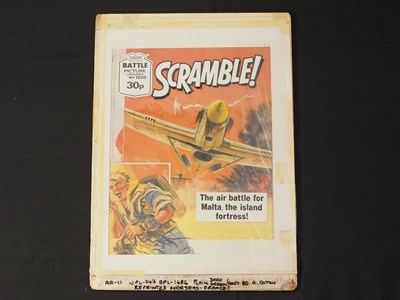Lot 370 - Original colour comic cover art, 'Scramble!',...