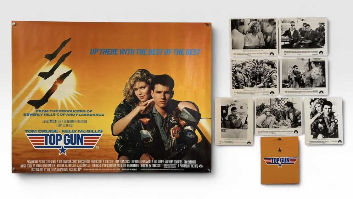 Lot 141 - TOP GUN (1986) UK Quad film poster, Tom Cruise...