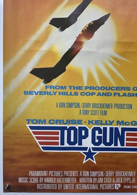 Lot 141 - TOP GUN (1986) UK Quad film poster, Tom Cruise...