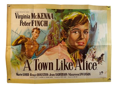 Lot 243 - A TOWN LIKE ALICE (1956) UK Quad film poster,...