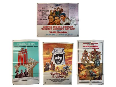 Lot 257 - A group of War film posters comprising GUNS OF...
