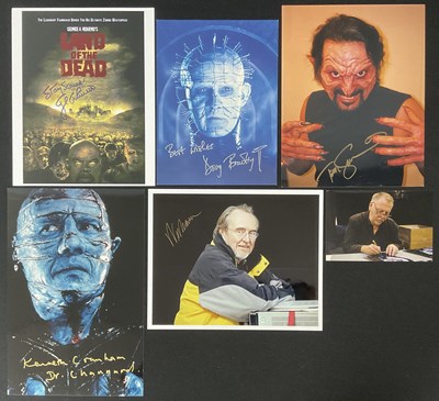 Lot 528 - A group of Horror related autographs on colour...