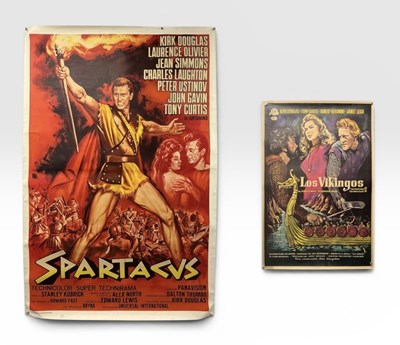 Lot 274 - A pair of linen-backed film posters for Kirk...