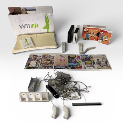 Lot 551 - NINTENDO WII LOT 3 - Two unboxed consoles with...