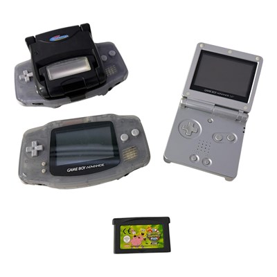 Lot 555 - A pair of Nintendo GAMEBOY advance handheld...