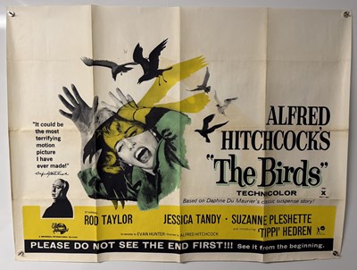 Lot 428 - THE BIRDS (1963) UK Quad film poster, Alfred...