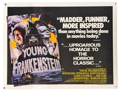 Lot 424 - YOUNG FRANKENSTEIN (1974) UK Quad film poster...