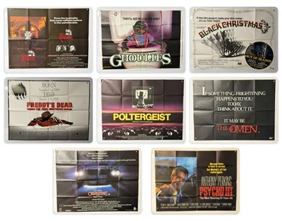 Lot 394 - A selection of UK Quad film posters for Horror...