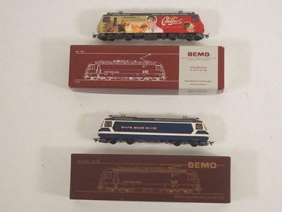 Lot 4 - BEMO HOm narrow gauge electric locomotives,...
