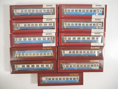 Lot 10 - BEMO HOm narrow gauge passenger coaches all in...